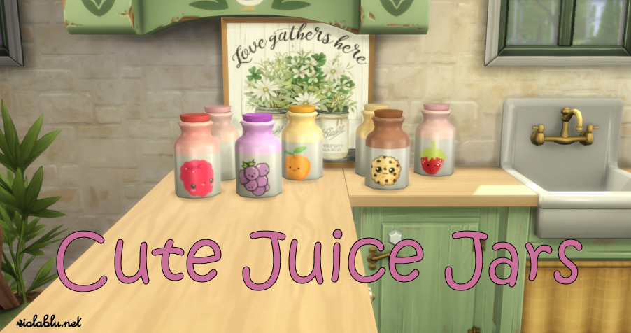 Cute Juice Jars for Sims 4