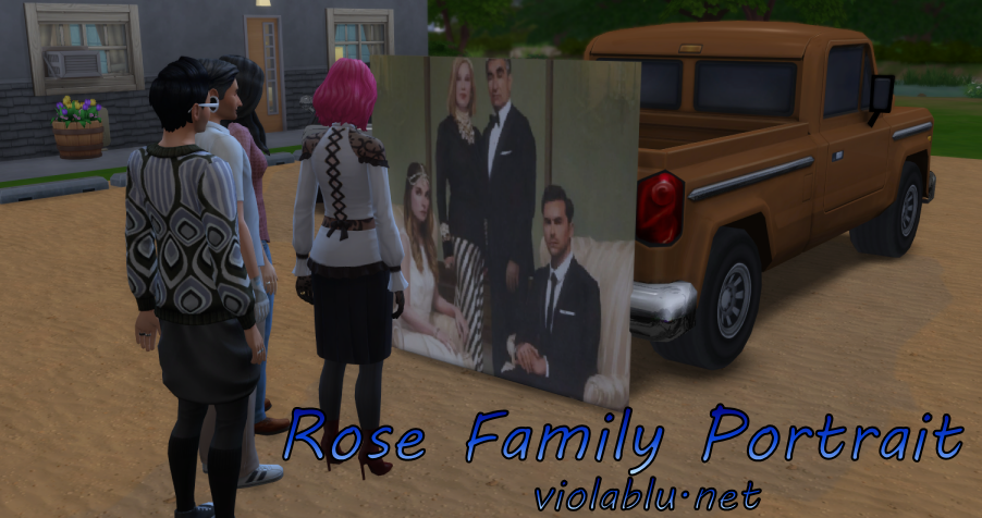 Rose Family Portrait, Schitt’s Creek, for Sims 4