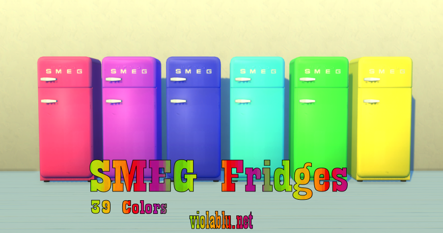 SMEG Fridges for Sims 4