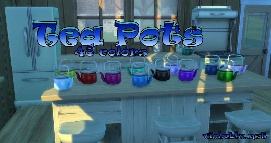 Viola’s Little Tea Pots for Sims 4