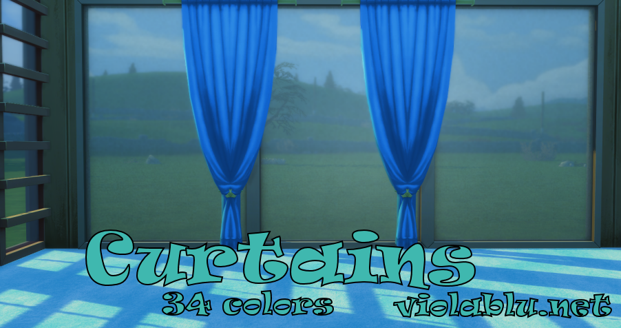 Left and Right Curtains for Sims 4