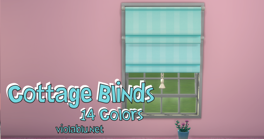 Viola's Cottage Blinds in 14 Colors for Sims 4