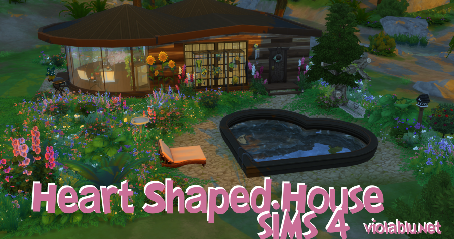 Honeymoon Heart Shaped House for Sims 4