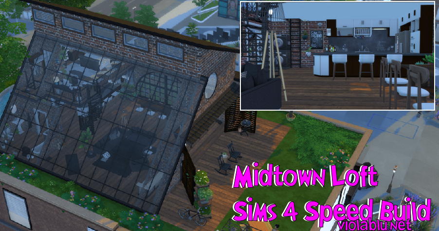 Midtown Loft House for Sims 4 Speed Build and Download