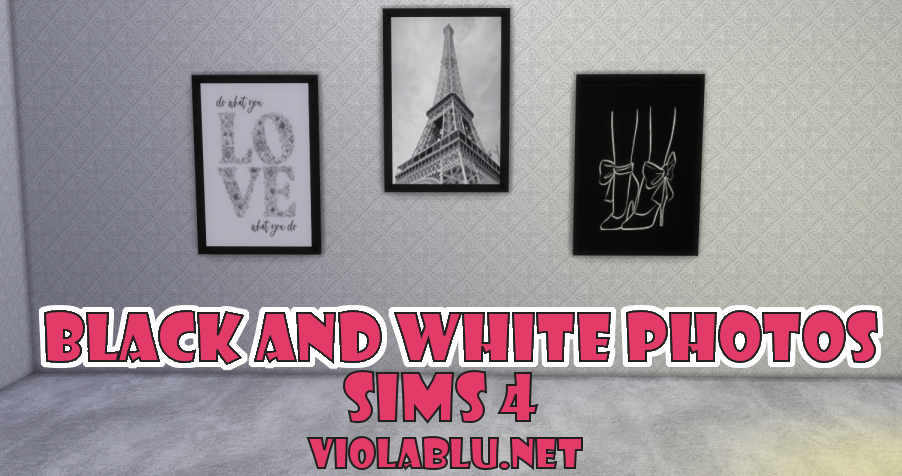 Black and White Photos for Sims 4