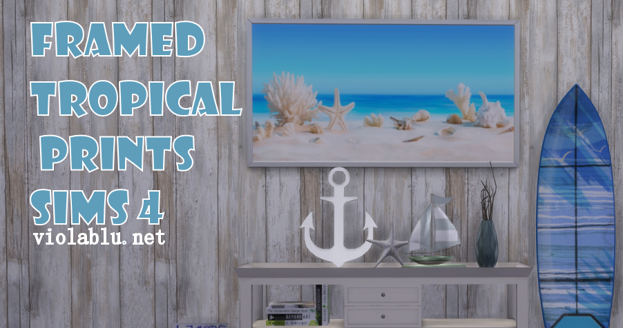 Framed Tropical Prints for Sims 4