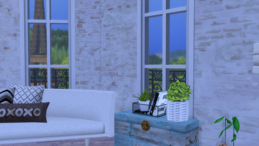 Paris Garden Hotel for Sims 4 with Eiffel Tower Views – Violablu ♥ Pixels ♥