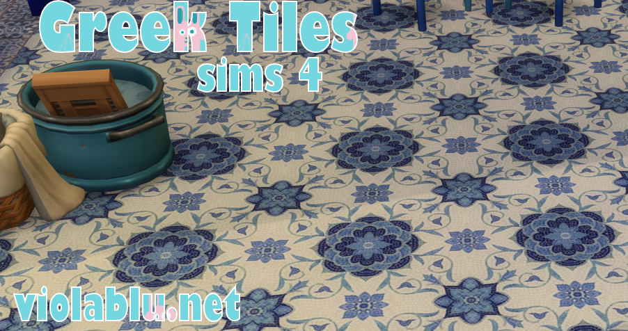 Greek Floor Tiles for Sims 4