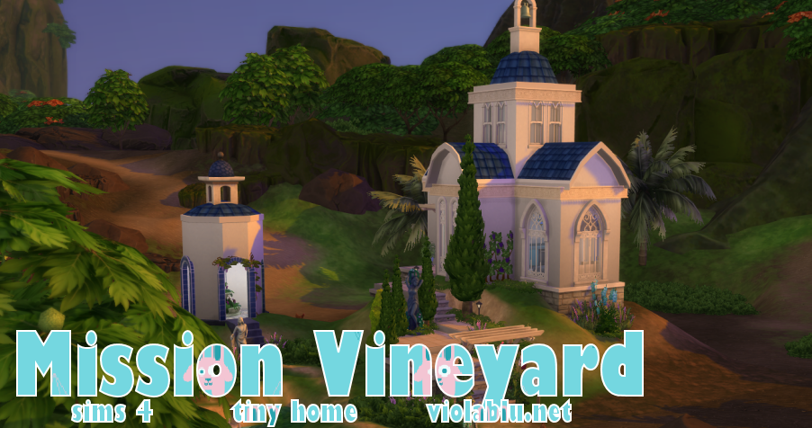 Mission Vineyard Tiny Greek Home for Sims 4