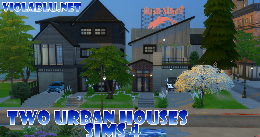 Two Urban Houses for Sims 4 Unfurnished