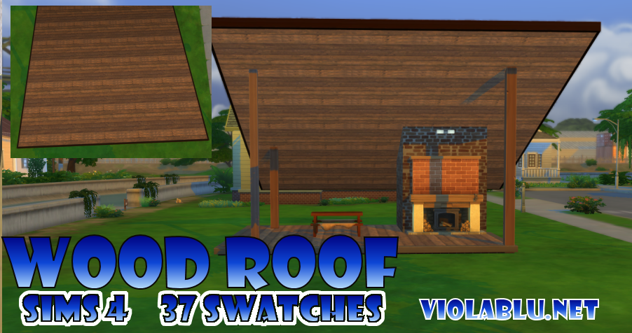 Wood Roofing for Sims 4 in 37 swatches