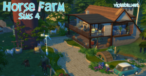Horse Farm with Live in Barn for Sims 4