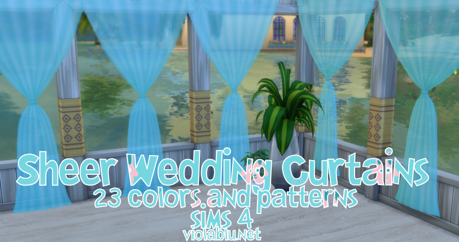 23 Sheer Wedding Curtains for Sims 4