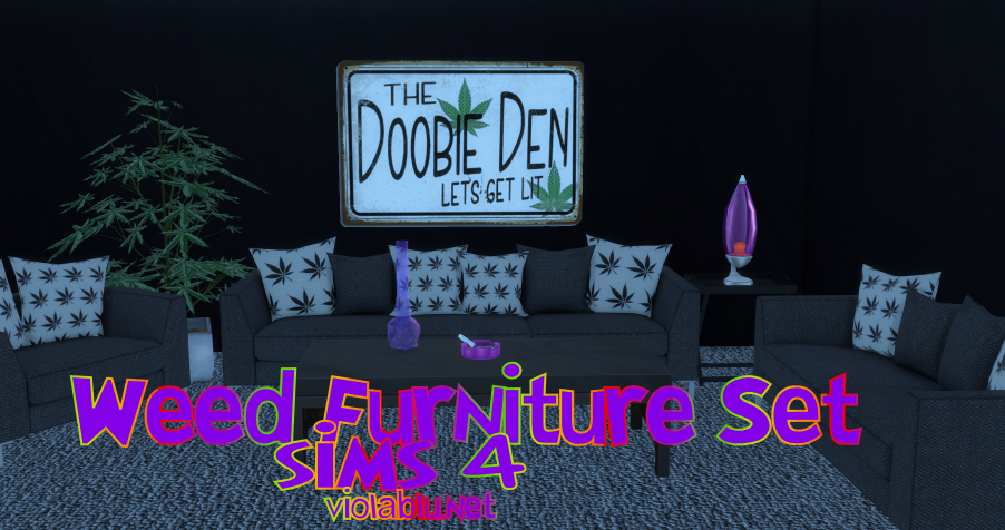 Weed Furniture Set for Sims 4