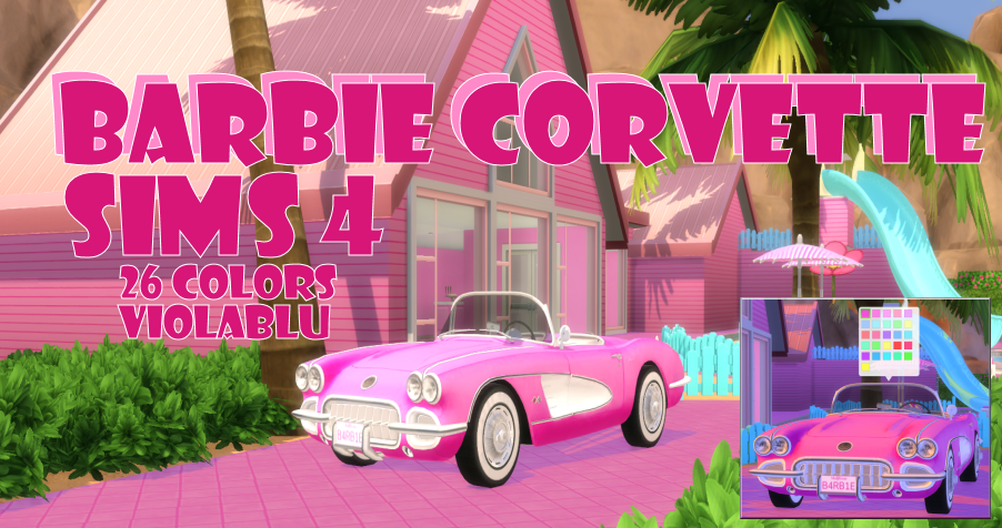 Barbie Corvette for Sims 4