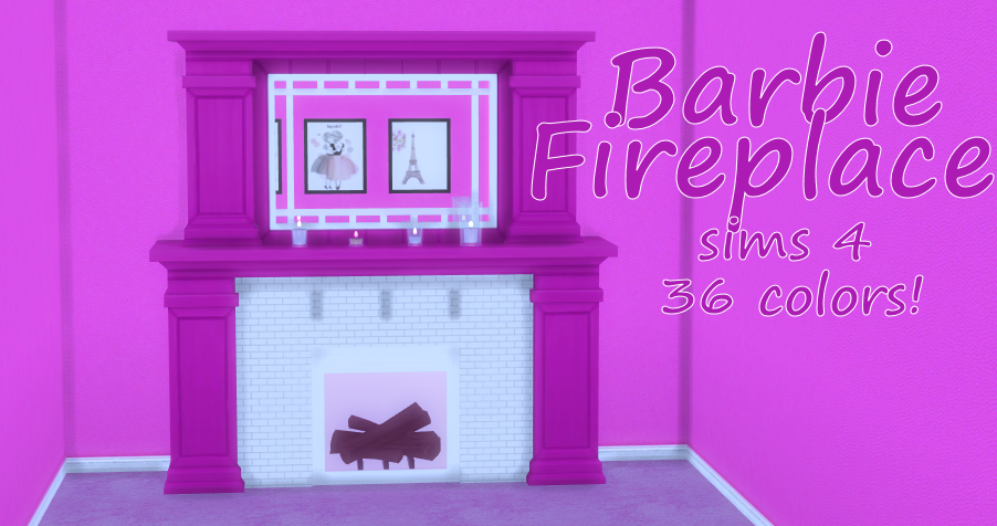 Barbie Fireplace for Sims 4