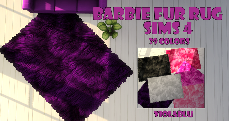Barbie Fur Rugs for Sims 4