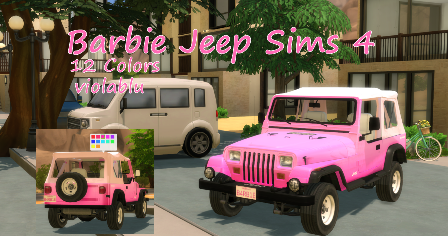 Barbie Jeeps for Sims 4
