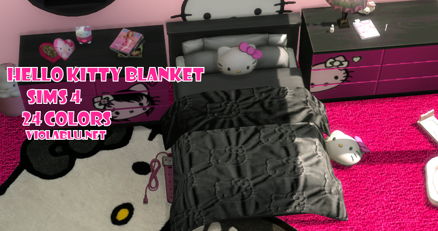 Hello Kitty Blankets for Sims 4