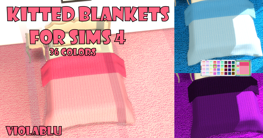 Knitted Blankets for Sims 4