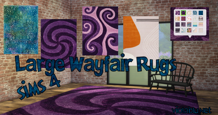 20 Large Wayfair Rugs for Sims 4