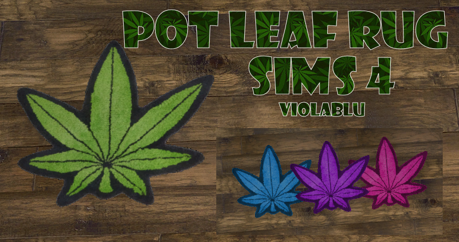 Pot Leaf Rug for Sims 4