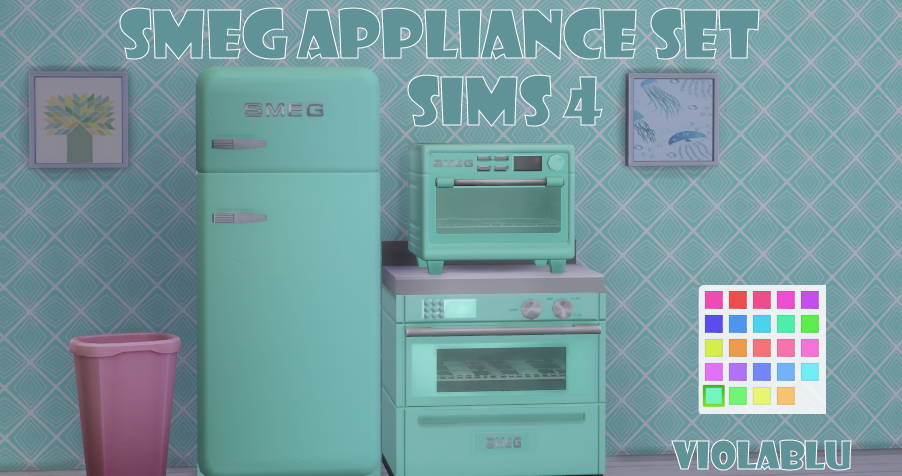 SMEG Appliance Set for Sims 4