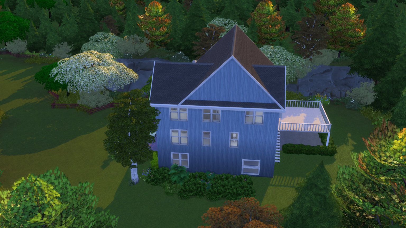 Blu House 3 Bedroom 3 Bath for Sims 4 – Violablu ♥ Pixels ♥