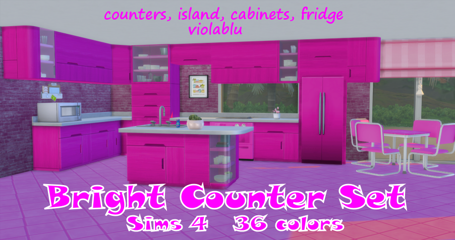 Sims 4 Bright Counter Set