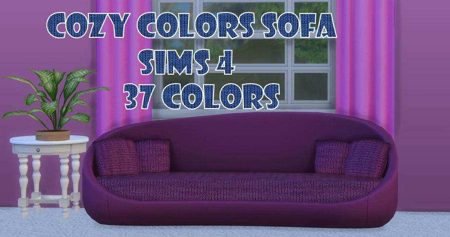 Cozy Colorful Sofa for Sims 4