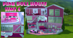 Pink Doll House for Sims 4