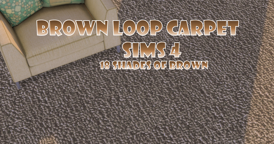 Brown Loop Carpets for Sims 4