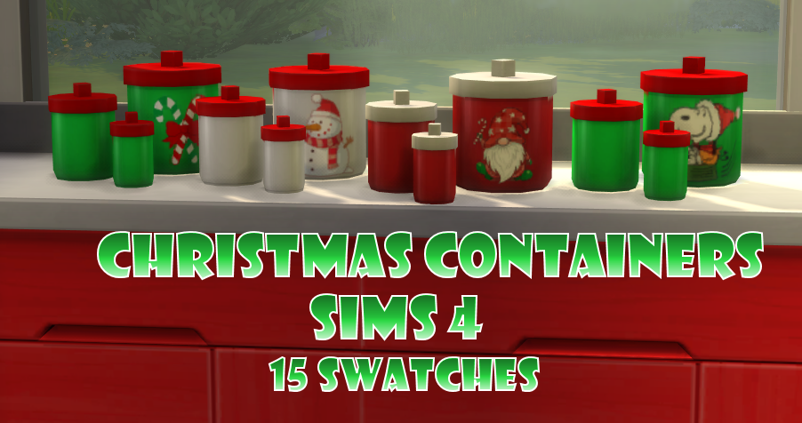 Christmas Containers for Sims 4