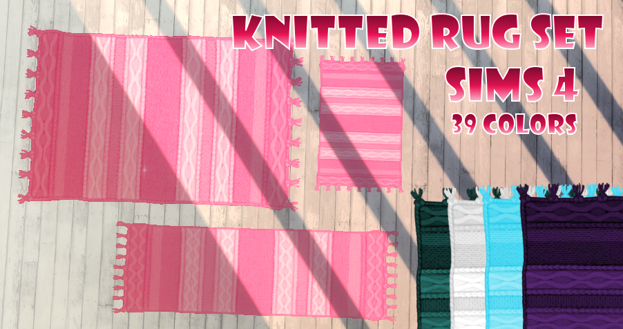 Sims 4 Knitted Rug Set