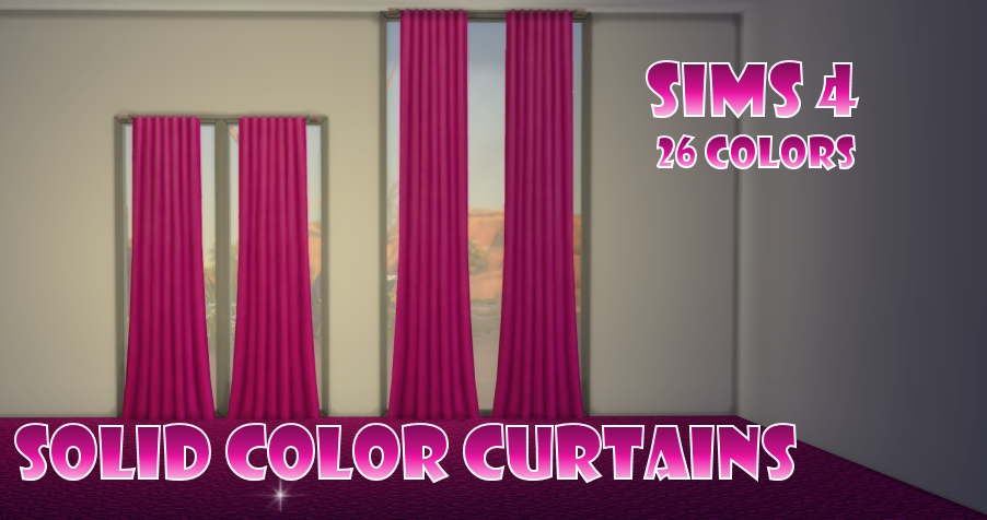 Sims 4 Solid Color Curtains